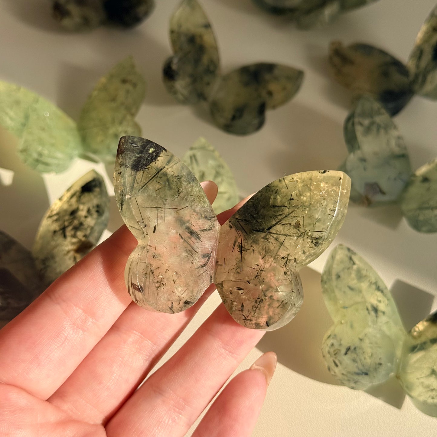 Prehnite 3D Butterfly