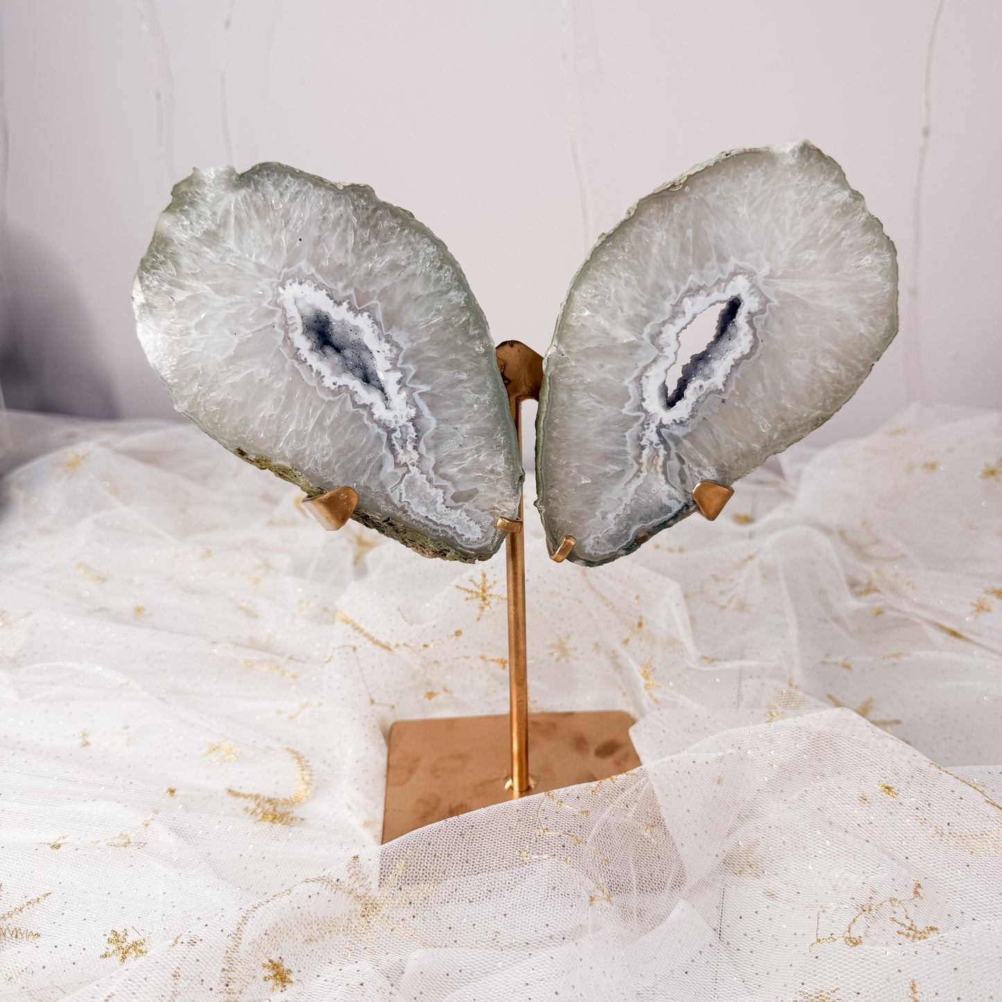 Brazilian Agate Wings & Stand