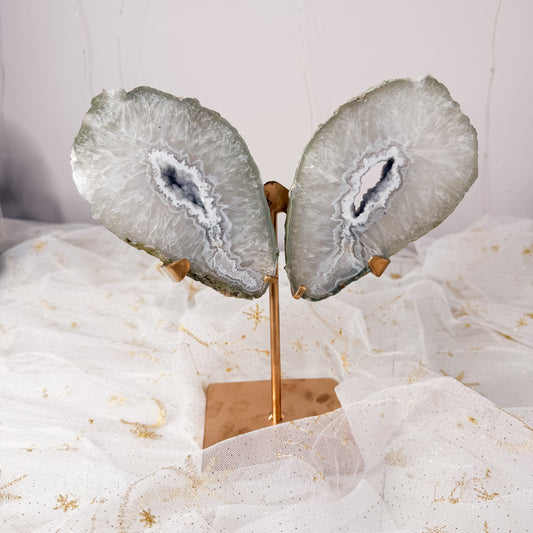 Brazilian Agate Wings & Stand
