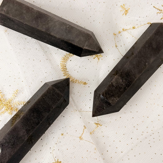 Silver Sheen Obsidian Tower