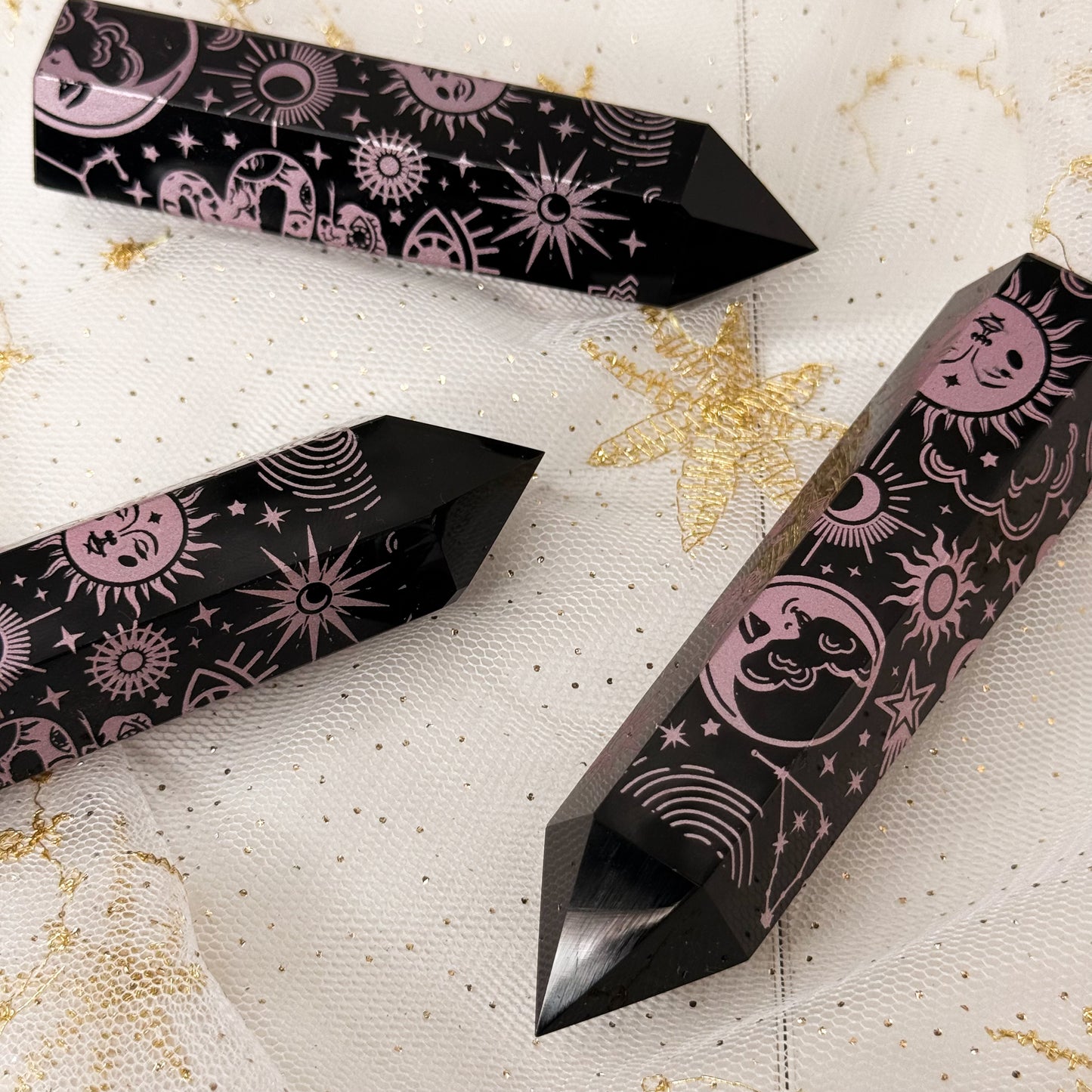 Black Obsidian Tower — Celestial Etched Edition