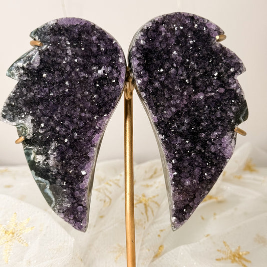 Brazilian Amethyst Angel Wings & Stand