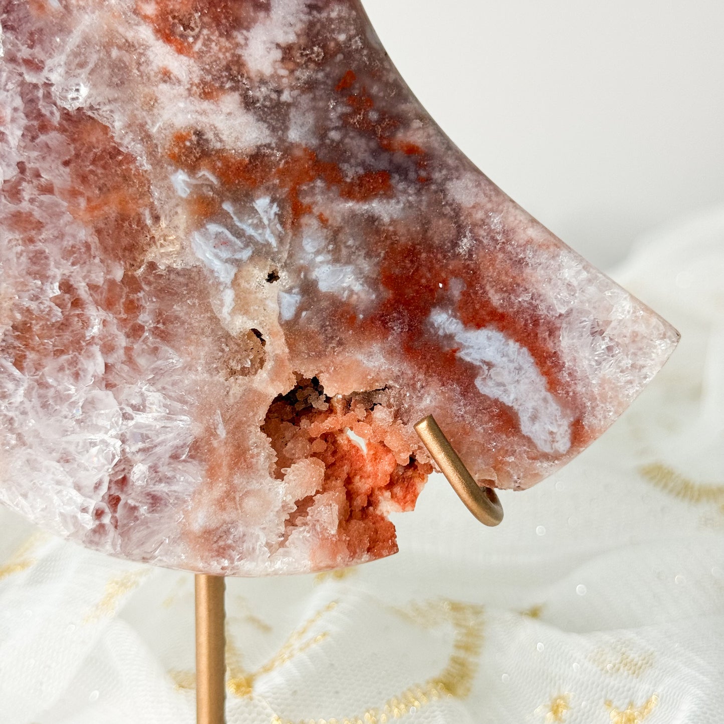 Pink Amethyst Moon & Stand