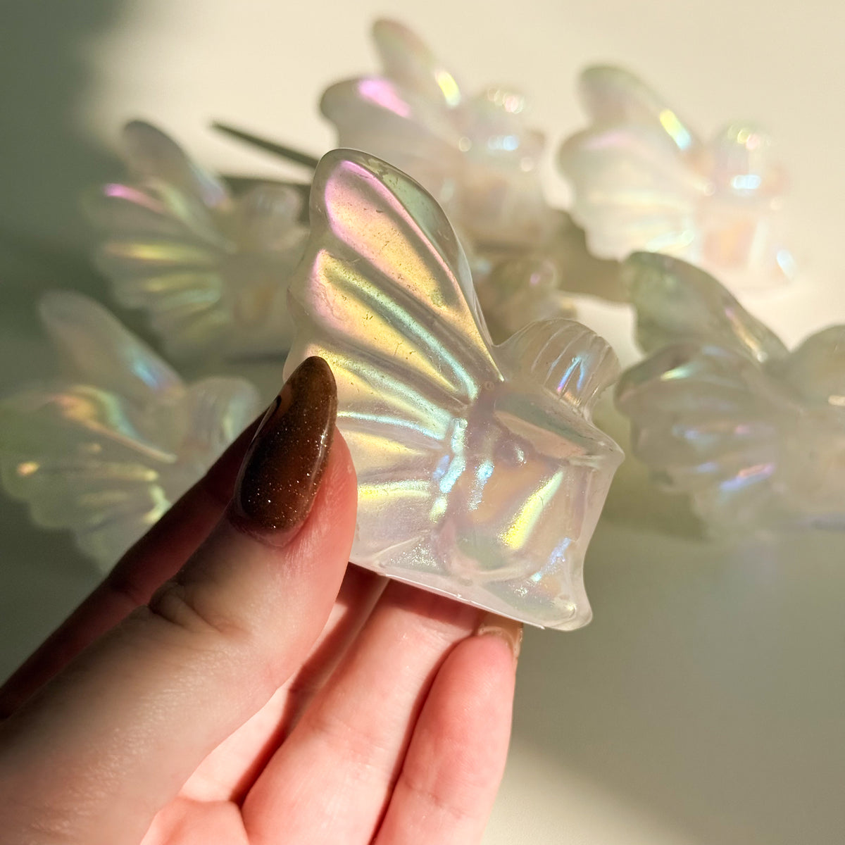 Angel Aura Quartz Fairy Carving
