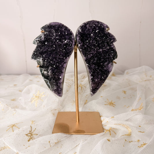 Brazilian Amethyst Angel Wings & Stand