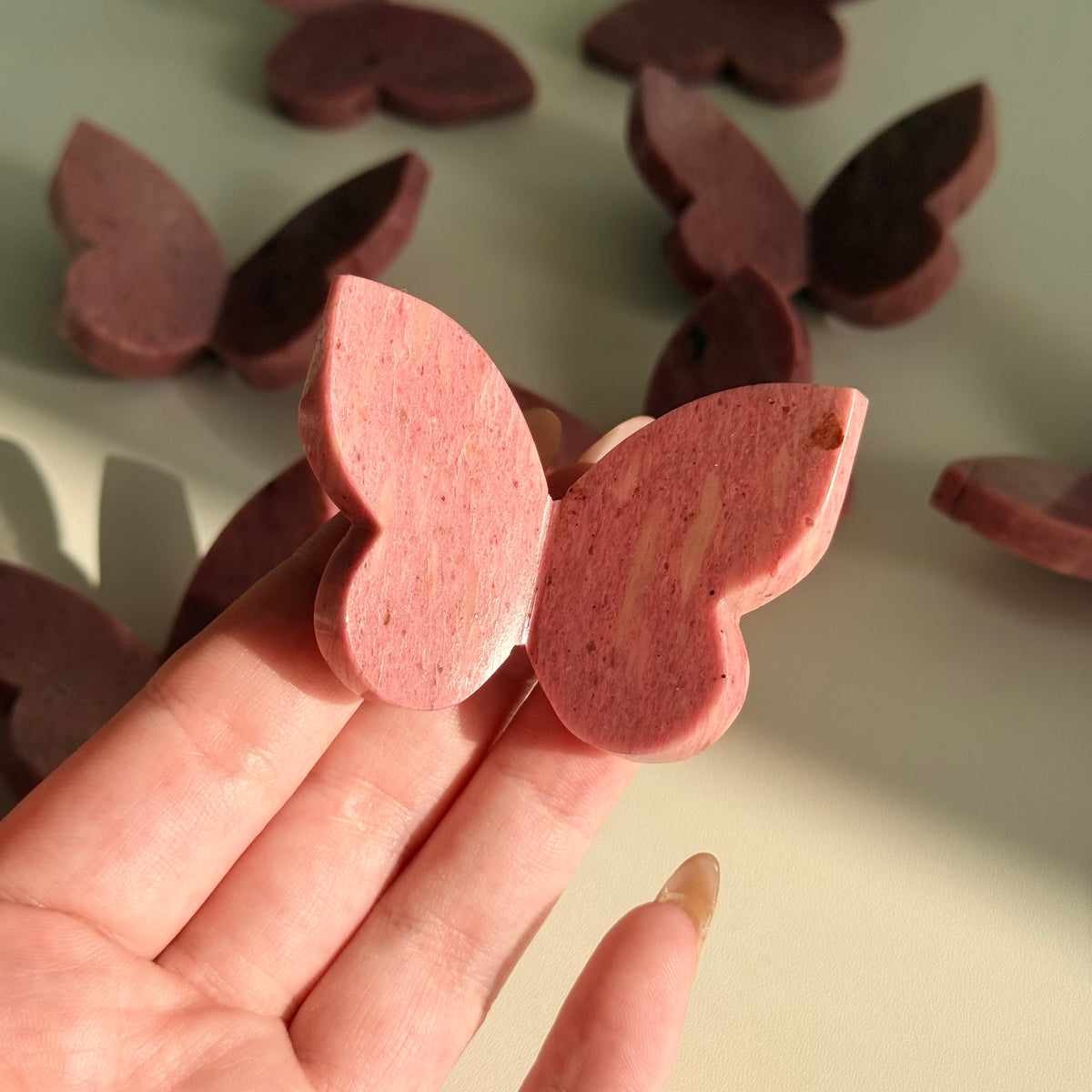 Pink Petrified Wood 3D Butterfly