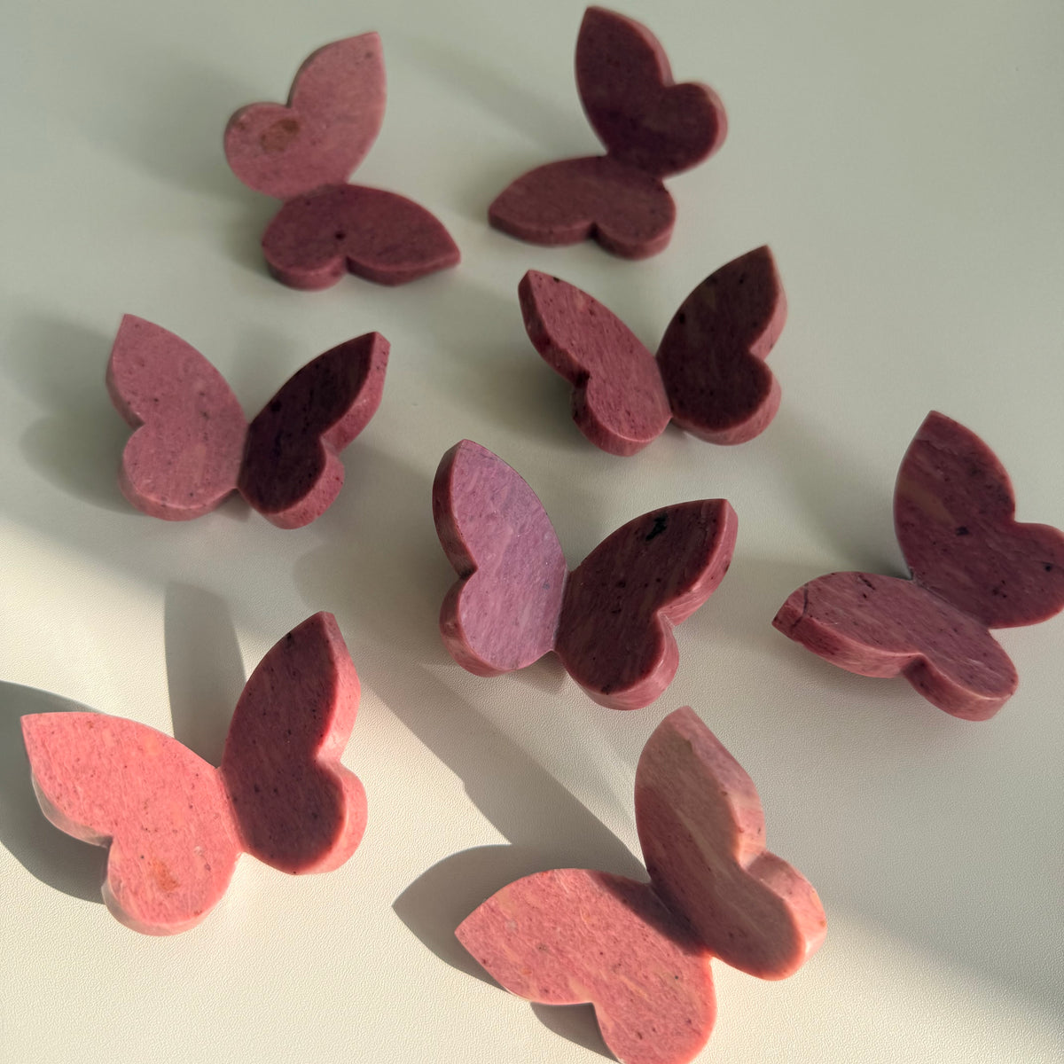 Pink Petrified Wood 3D Butterfly