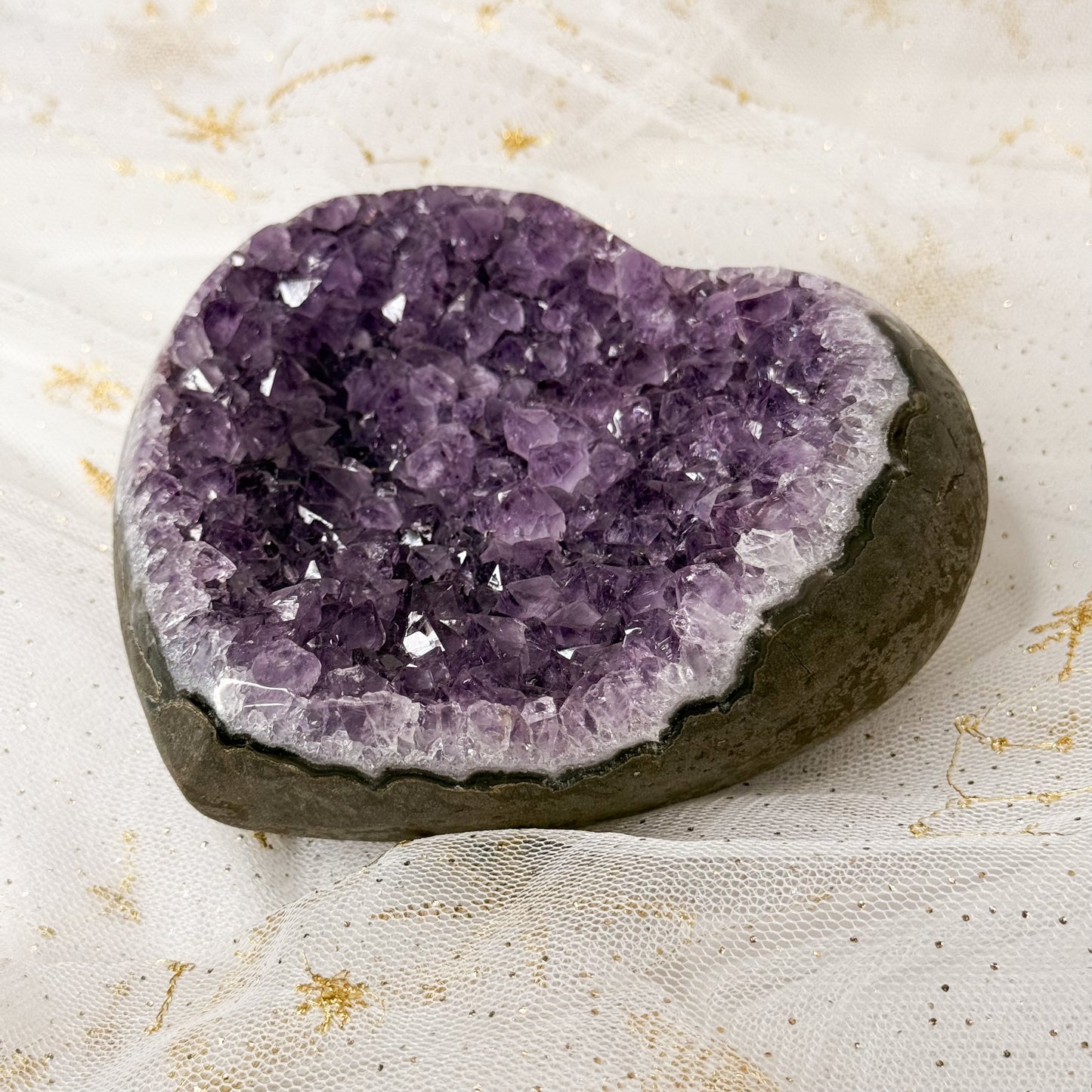Large Brazilian Amethyst Heart 805G
