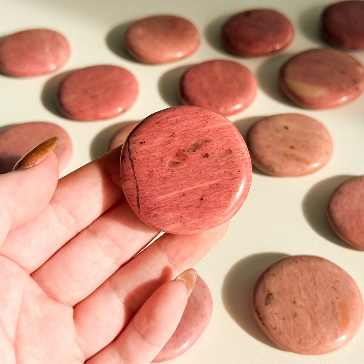 Pink Petrified Wood Flat Stone