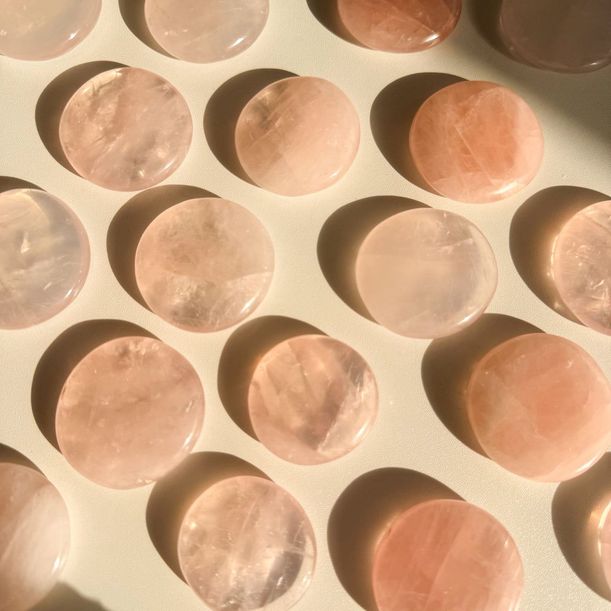 Rose Quartz Flat Stone