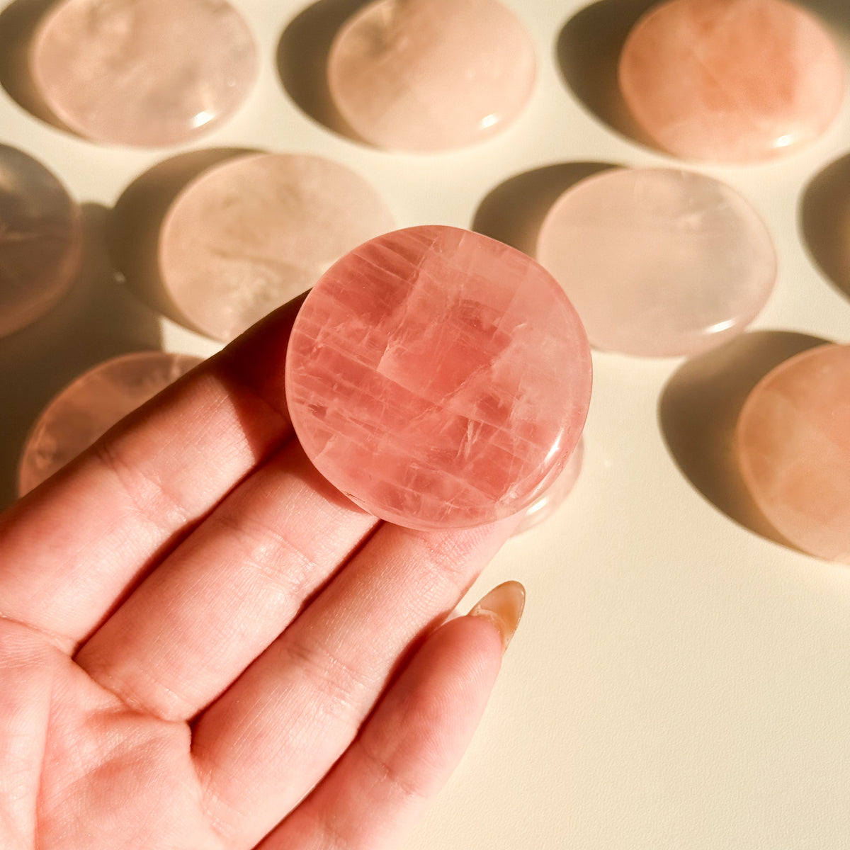 Rose Quartz Flat Stone