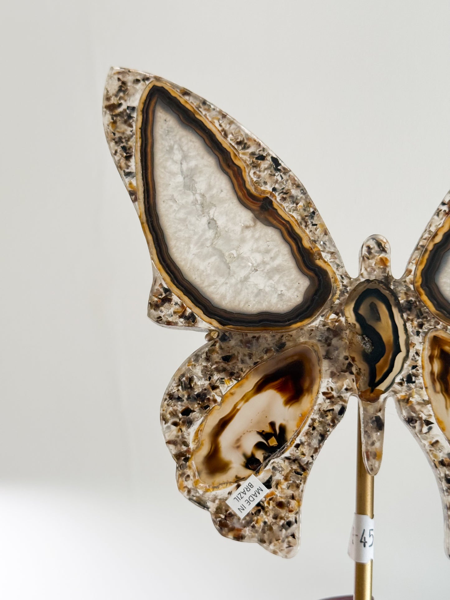 Butterfly & Stand - Agate & Resin