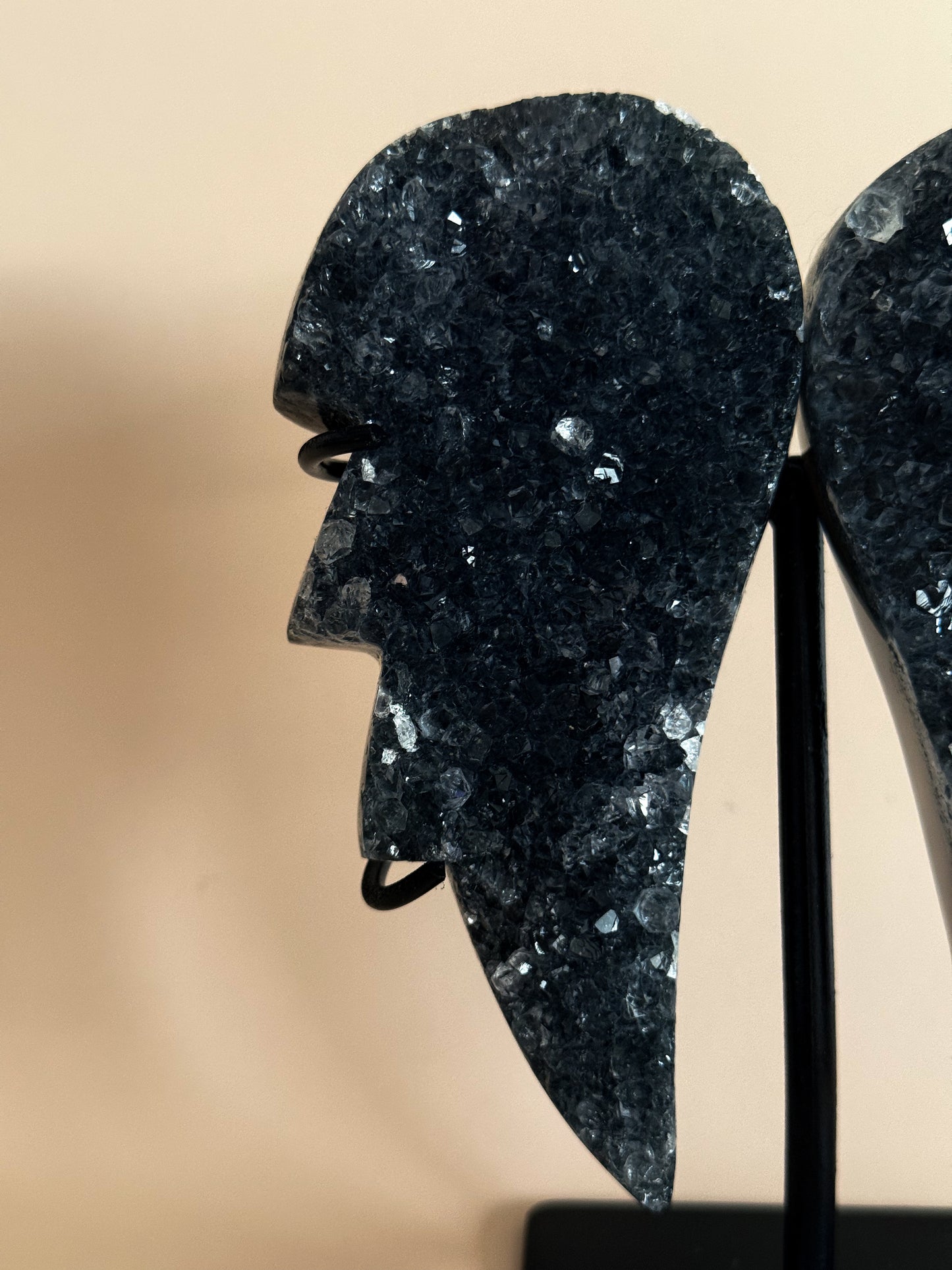 Black Amethyst Angel Wings