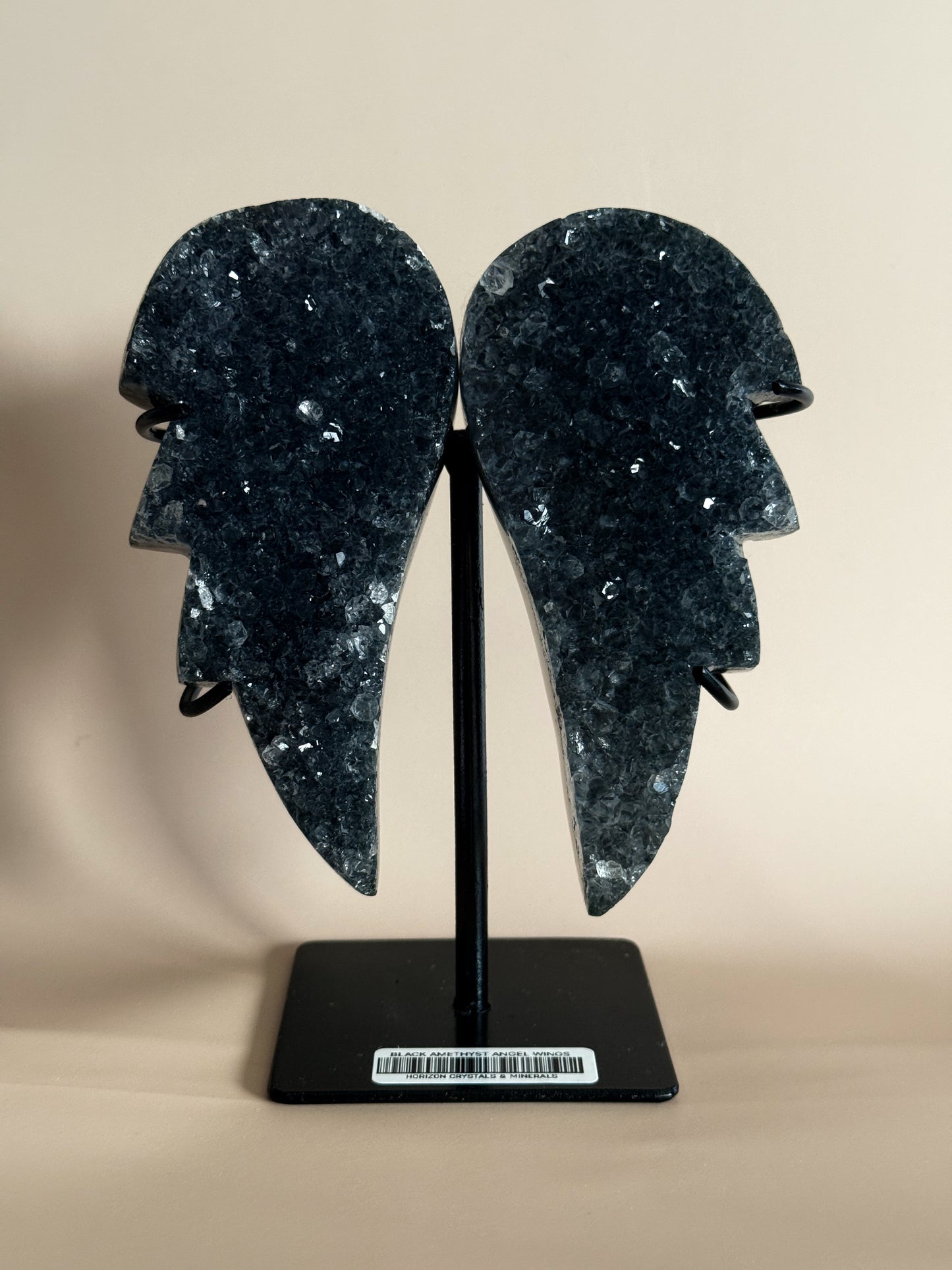 Black Amethyst Angel Wings