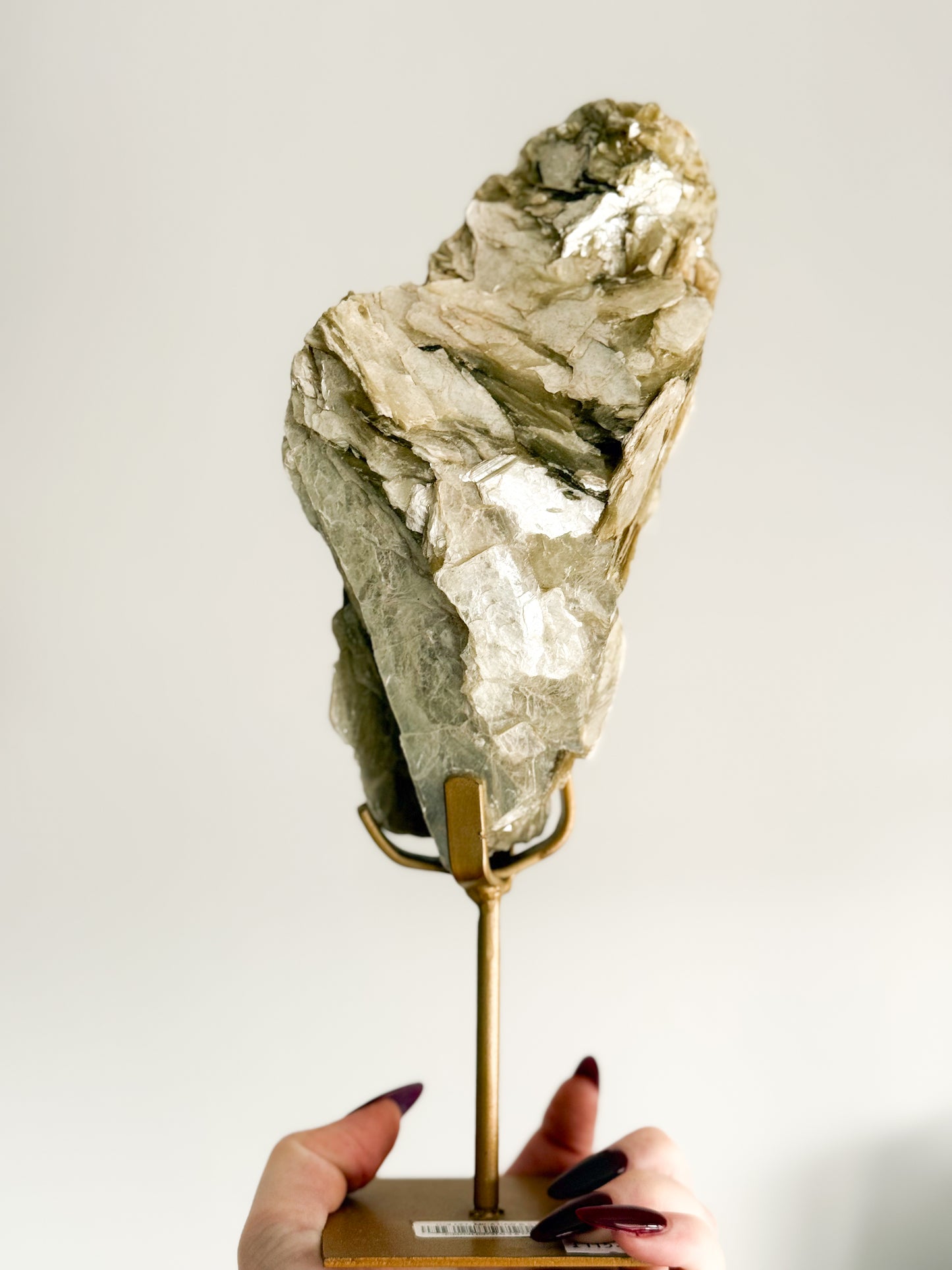Golden Mica Specimen & Custom Stand